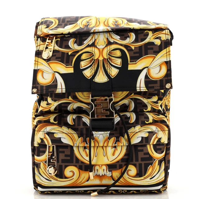 Fendi x Versace Fendace Fendiness Backpack Printed Zucca Nylon Medium Fendi x Versace Fendace Fendiness Backpack Printed Zucca Nylon Medium