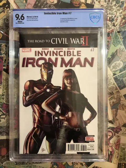 Invincible Iron Man #7 1st Riri Williams cameo CBCS 9.6