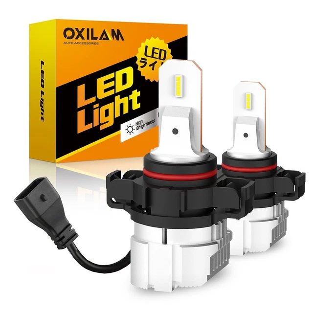 OXILAM H16 5202 Fog Light Bulbs 6500K Ultra White LED Plug&Play DRL Running Lamp