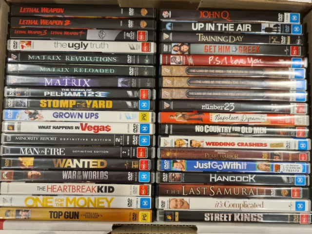 Bulk Lot Of 36 DVDs - Lord Of The Rings Lethal Weapon The Matrix Trilogy