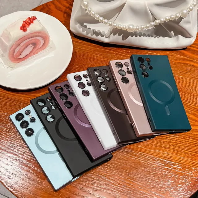 For Samsung Galaxy S23S22S21S20 Shockproof Mag Safe Magnetic Plating TPU Cover