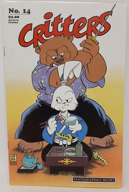 CRITTERS # 14 EARLY USAGI YOJIMBO Cover and Story 1987 FANTAGRAPHICS 1st Print