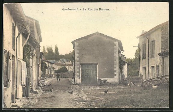 CPA Gondrecourt, La Rue des Poiriers