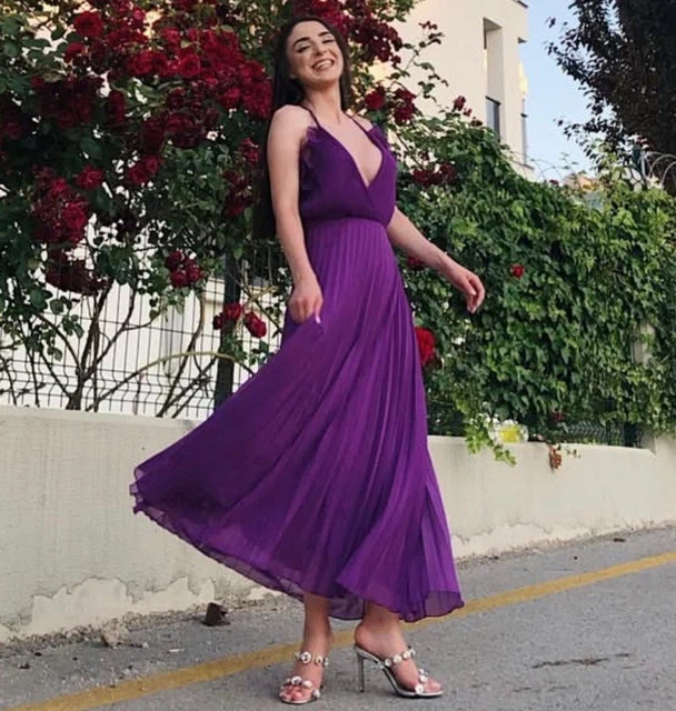 zara purple pleated dress Zara Women Pleated dress 4387/043/603 (Small): Buy Online at Best Price in UAE