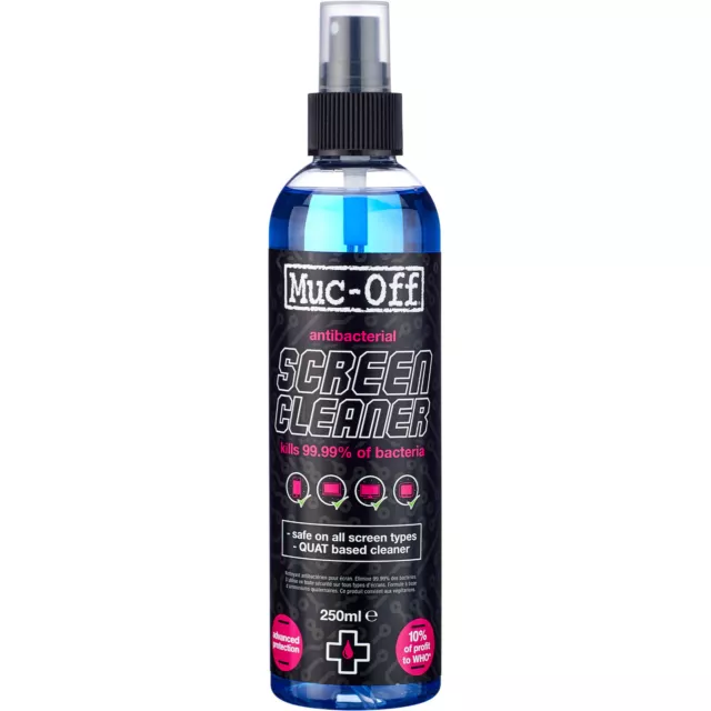 Muc Off Antibacterial SCREEN Cleaner Laptop PC TV LED Phone Cleaning Spray 250ml