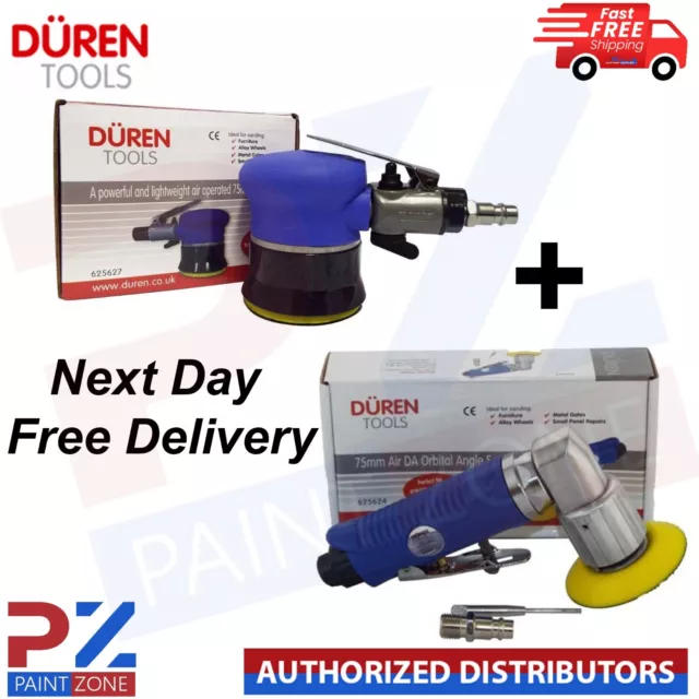 Duren 625624 75mm Air Random Orbital palm and 6256272 Mini Palm Air Sander 3''