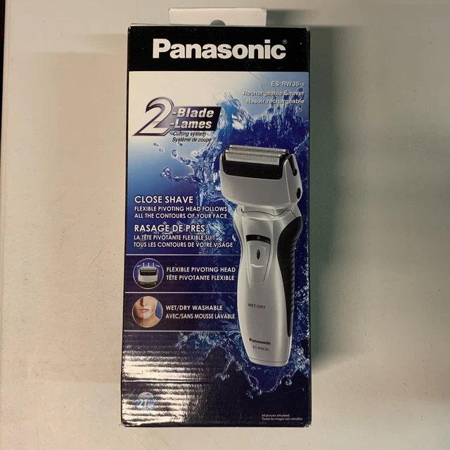 Navaja de afeitar eléctrica PANASONIC para hombre de doble hoja inalámbrica - ES-RW30-S - (plateada)