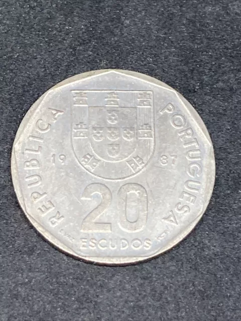 1987 Portuguese 20 Escudo coin