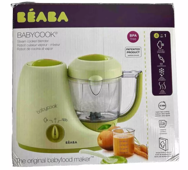 Beaba Babyfood Maker Williams Sonoma Babycook Steam Cook Blend 2.5 Cup Tested
