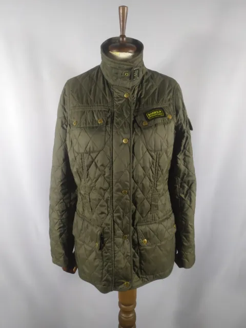 Barbour International Quilted Jacket Size 10 USA Green