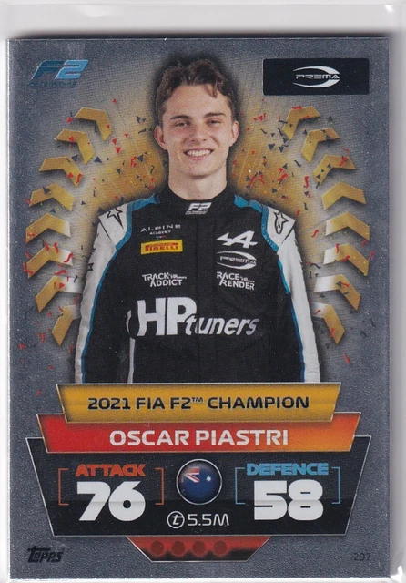 Carte Topps Now F1 2021 #089 - Oscar Piastri Prema - Édition Limitée - Near Mint