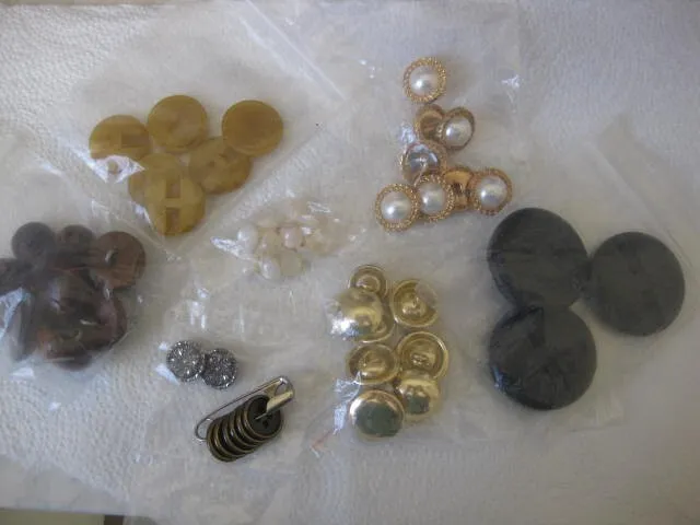 job lot of buttons mixed size sets - vintage and modern