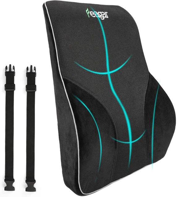 Lumbar Support Pillow/Back Cushion, Memory Foam Orthopedic Backrest for Car Seat