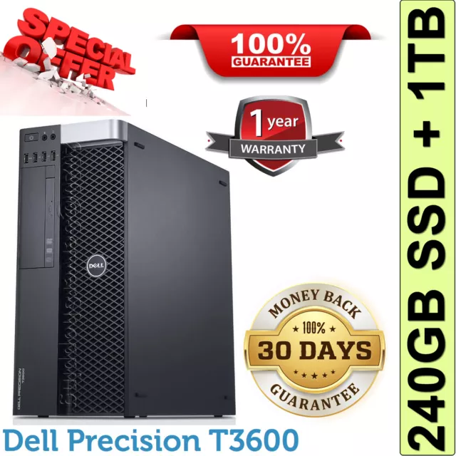 Dell Precision T3600 hasta 8 núcleos E5-2690 hasta 32 GB 64 GB DDR3 construye TU PROPIA PC