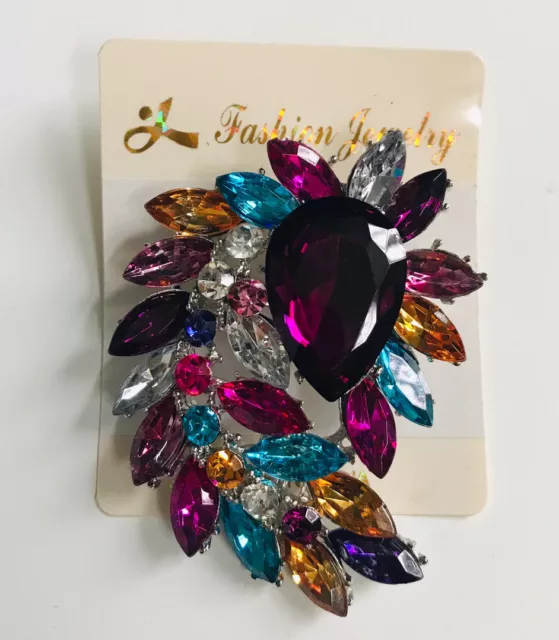DIAMANTE CRYSTAL/COLOURS/HAT/SCARF/HIJAB HEAD Scarves Pins Brooch Jewellery  New £3.25 - PicClick UK