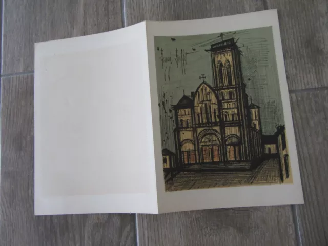 Bernard Buffet Lithographie Originale Eglise De La Madeleine Vezelay