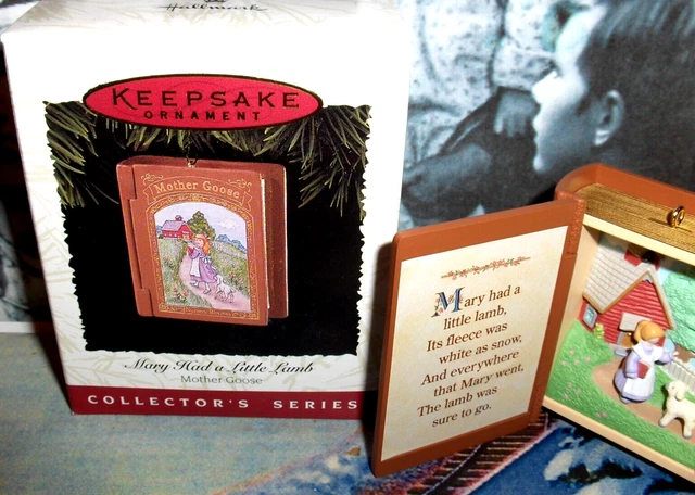 MARY HAD A LITTLE LAMB'1996`Nursery Rhymes,Mother Goose Series`Hallmark Ornament