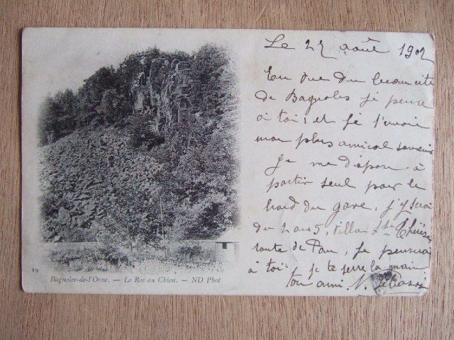 Cpa Bagnoles De L'orne (61 Orne) Le Roc Au Chien. Voyagee 1902