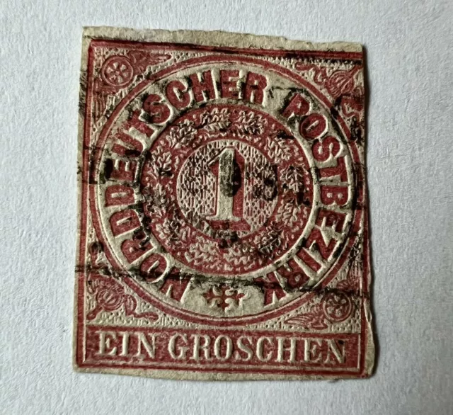 1868/1869 North Germany Stamp With Raised Letters