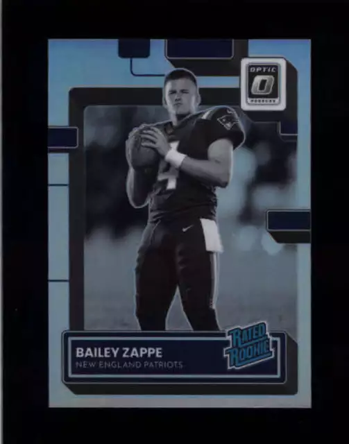 Bailey Zappe 2022 Donruss Optic #229 Rated Rookie Black And White Holo Bd5613
