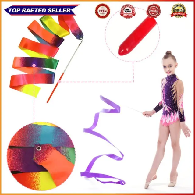 2m Artistic Twirling Ribbons with Handle Ballet Streamer for Holiday Decorations