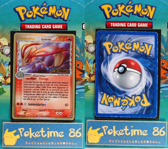 Pokémon EX Ile des dragons MILOBELLUS, rare holo logo 5/101, état correct