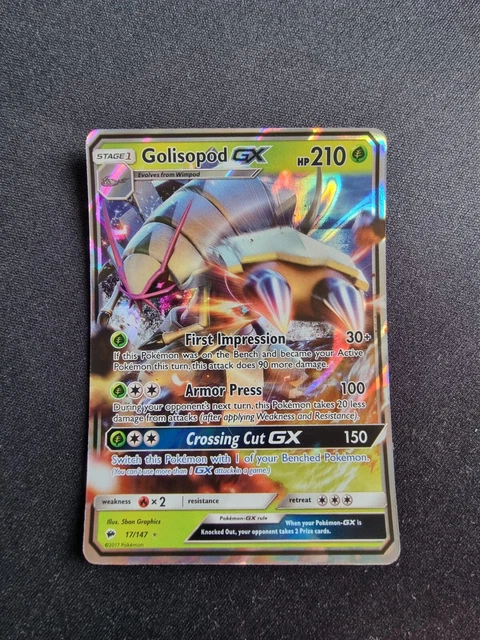 Pokemon - Golisopod GX - 17/147 - SM Burning Shadows - Half Art 💎MINT💎