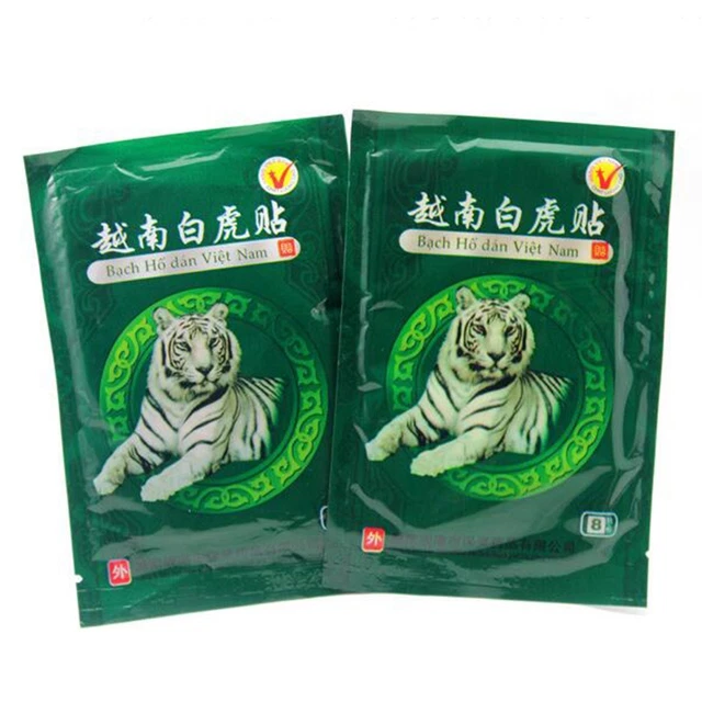 Lot De 40 Patchs Tigre Blanc - 5 Sachets De 8 Pièces, Neufs, Idéaux Pour Customisation Et Réparations