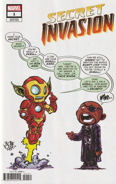 Secret Invasion #1 (2022) - Skottie Young Variant Cover VF+/NM