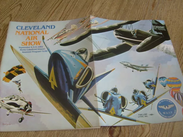 Lot of 2 Cleveland National Air Show Souvenir Programs 1982 & 1984 Ohio Airshow 3