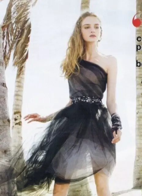 Vera Wang Runway Tulle Crystal Embellished Couture Cocktail Dress EU 42 / US 6 8 2