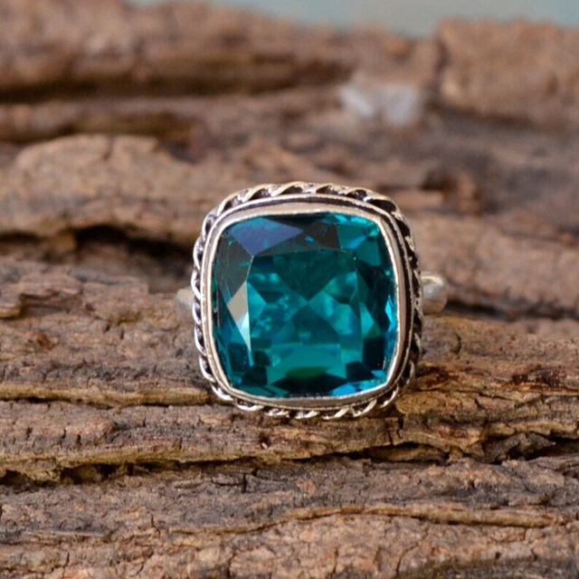 HCMA Anelli di Gioielli con Pietre preziose di Nuovo Arrivo Anelli d'Argento per Le Donne Regalo di Gioielli per Feste con Anello di tormalina Paraiba HCMA Anelli di Gioielli con Pietre preziose di Nuovo Arrivo Anelli d'Argento per Le Donne Regalo di Gioielli per Feste con Anello di tormalina Paraiba