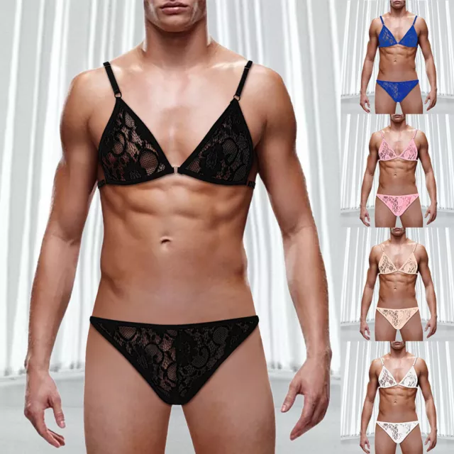 Sissy Men's Lingerie Training Bra Crossdress Smooth Wire-free Bra Top  Underwear