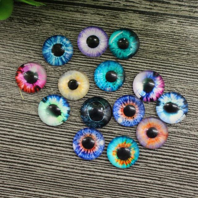 100 Pcs Eye Cabochons DIY Sticker Eyes Diamond Dangle Earrings Longan