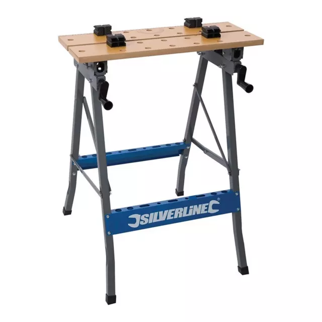 Silverline TB05 Heavy Duty Folding Flip-Top Workbench 150kg