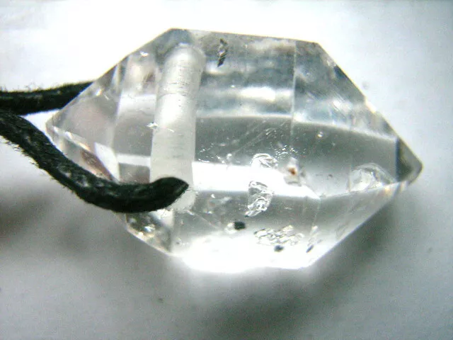 Echter, großer HERKIMER DIAMANT Kristall, gebohrt, am Band