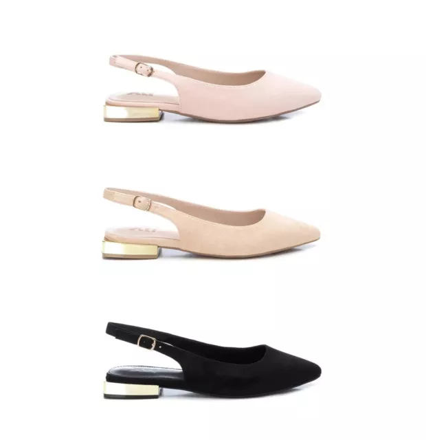 Xti Chaussures pour Femmes Avec Talon Bas Chanel Éscarpins Élégant Ballerines