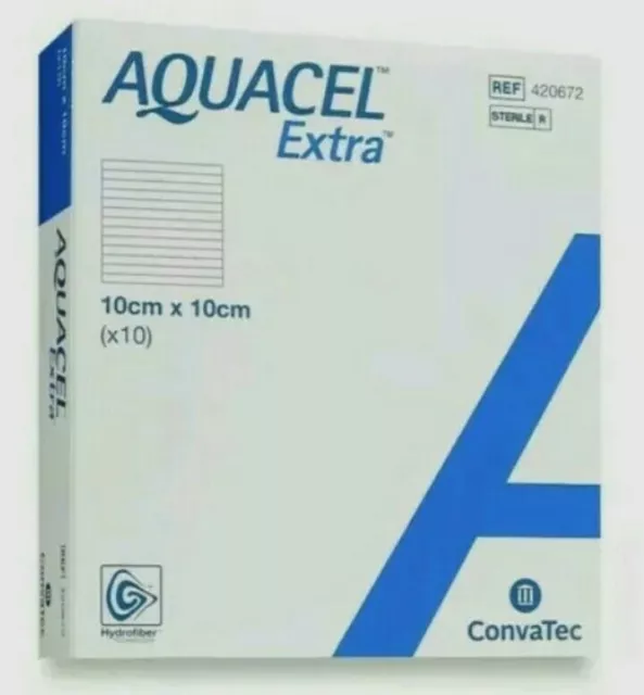 Aquacel  Extra Hydrofiber . Dressing 10cm x 10cm x10