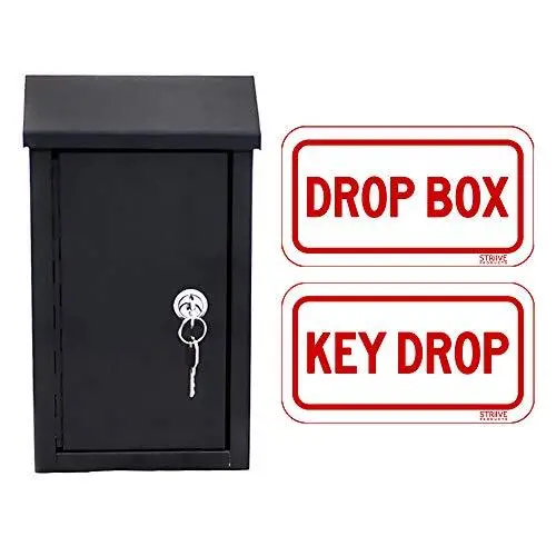 STRIIVE Key Drop Box - Drop Box Sign - Key Drop Sign - Key Return Box - Outdoor