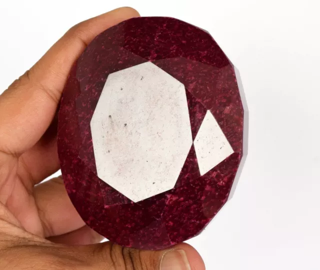 Large Natural Oval Cut Red Ruby 817 Ct. Faceted Ruby Huge Loose Gemstone Jewelry