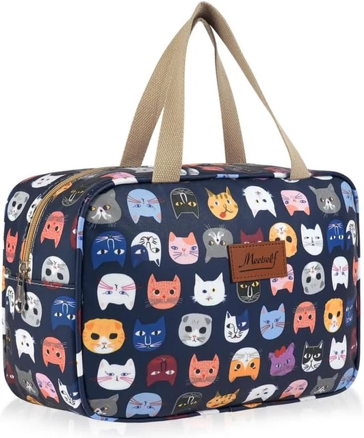 Borsa da toilette in pelle di grandi dimensioni per donna che trasporta Kit per