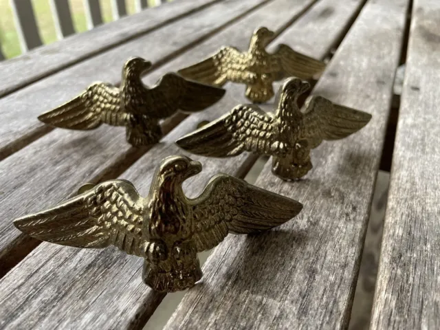 Vintage Brass Eagle Drawer Pulls- Set of 4 Complete Great Condition