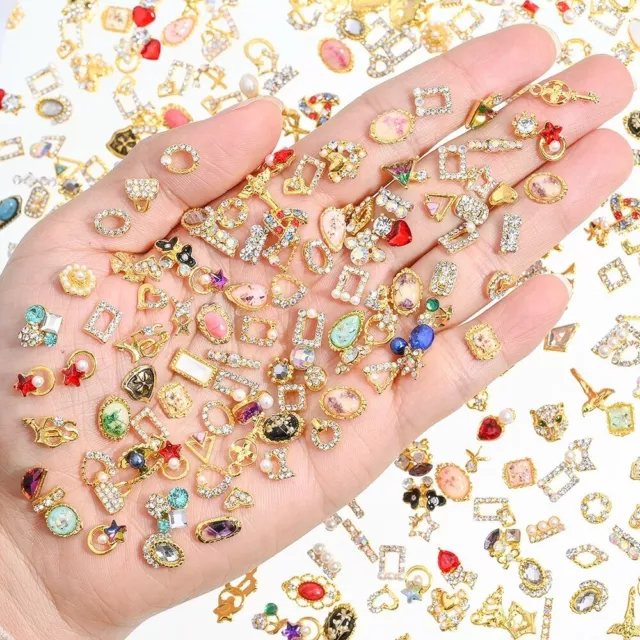 Goldnagel Charms Nageljuwelen Perlen Diamanten Massivmetall Luxus Nagelschmuck