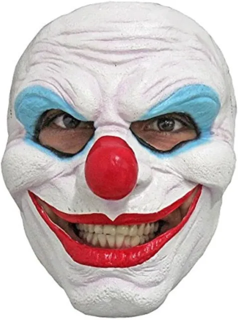 Creepy Smile Face Mask Evil Clown Fancy Dress Halloween Adult Costume Accessory