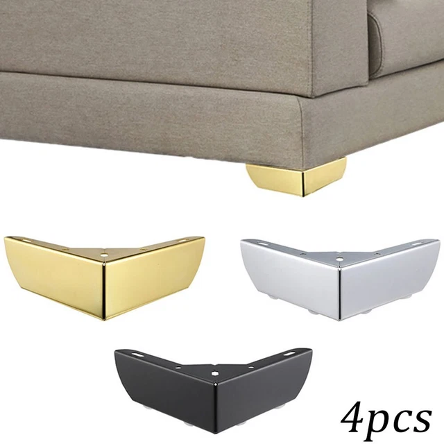 Ensemble de 4 pieds de canapé triangle en métal résistant pour tables et éta