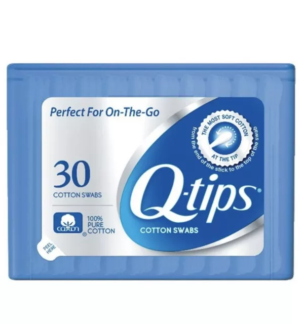 Q-tips Cotton Swabs On The Go Convenient Travel Pack, Four Pack 30 Count  Each