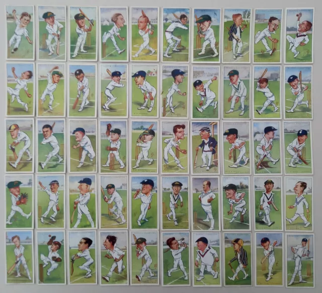 Vintage Player's Cards 'Cricket Caricatures by RIP' 1926. Many BODYLINE players!