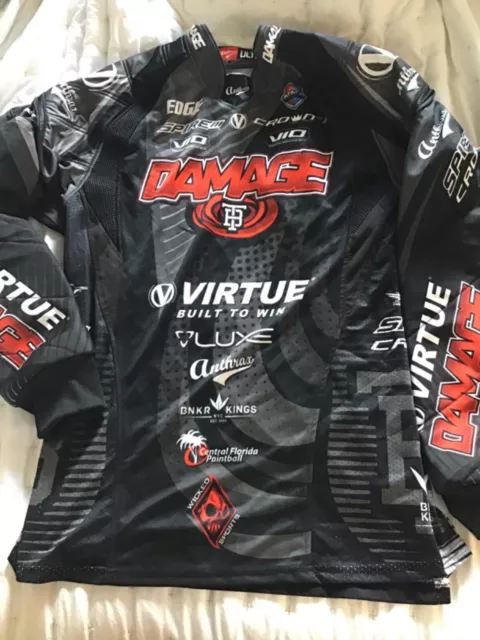 1 of 1 L Size Anthrax Brand Tampa Bay Damage LP Everett #77 Paintball Jersey