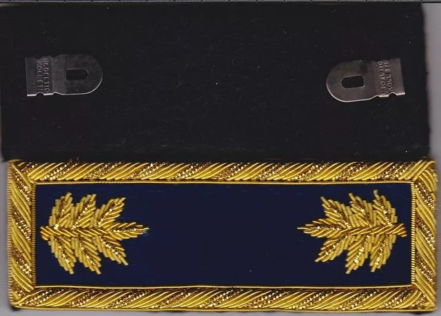 Civil War Infantry Major Dark Blue Shoulder Boards - Straps w/Clips & Free Token