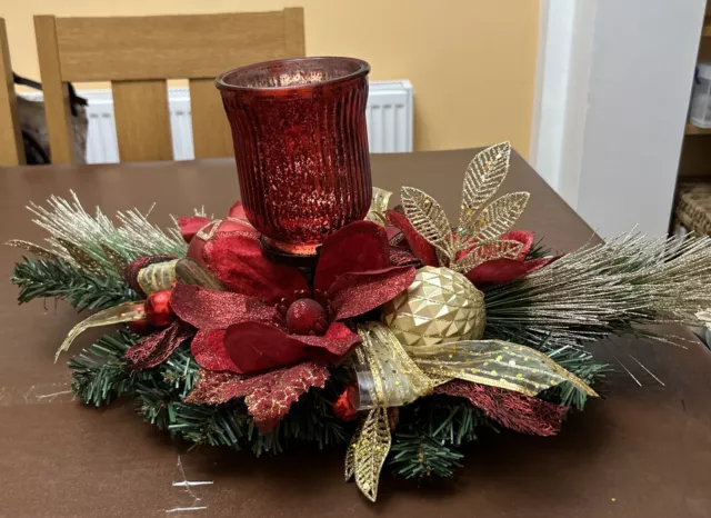 Large christmas table centrepiece Space Tie Large Candle Or Flowers - Costco’s